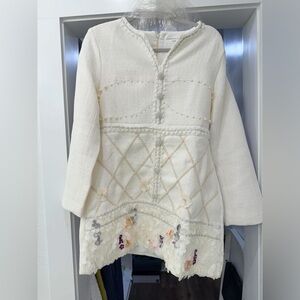 Embellished Cream Dress